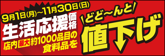 生活応援価格どど～んと値下げ